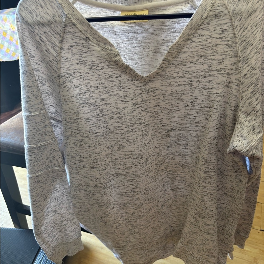 Gray V-Neck Sweater